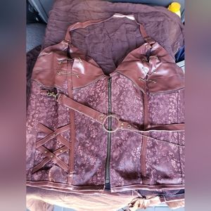 Brown halter corset